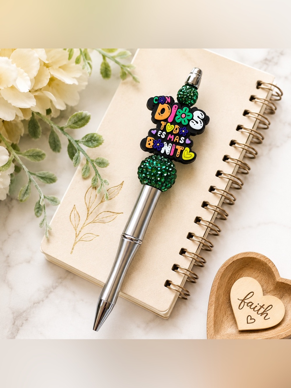 With God Everything Is More Beautiful Beaded Pen | Christian Gift